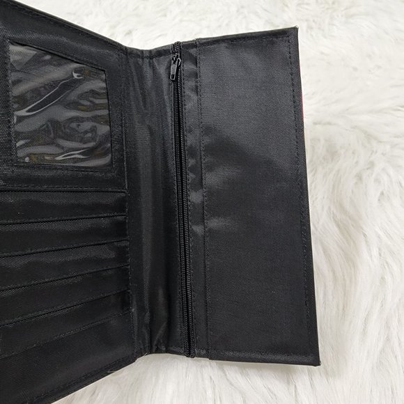 Tawi NWOT colorful girl face graphic tri-fold wallet with snap closure - Picture 4 of 12